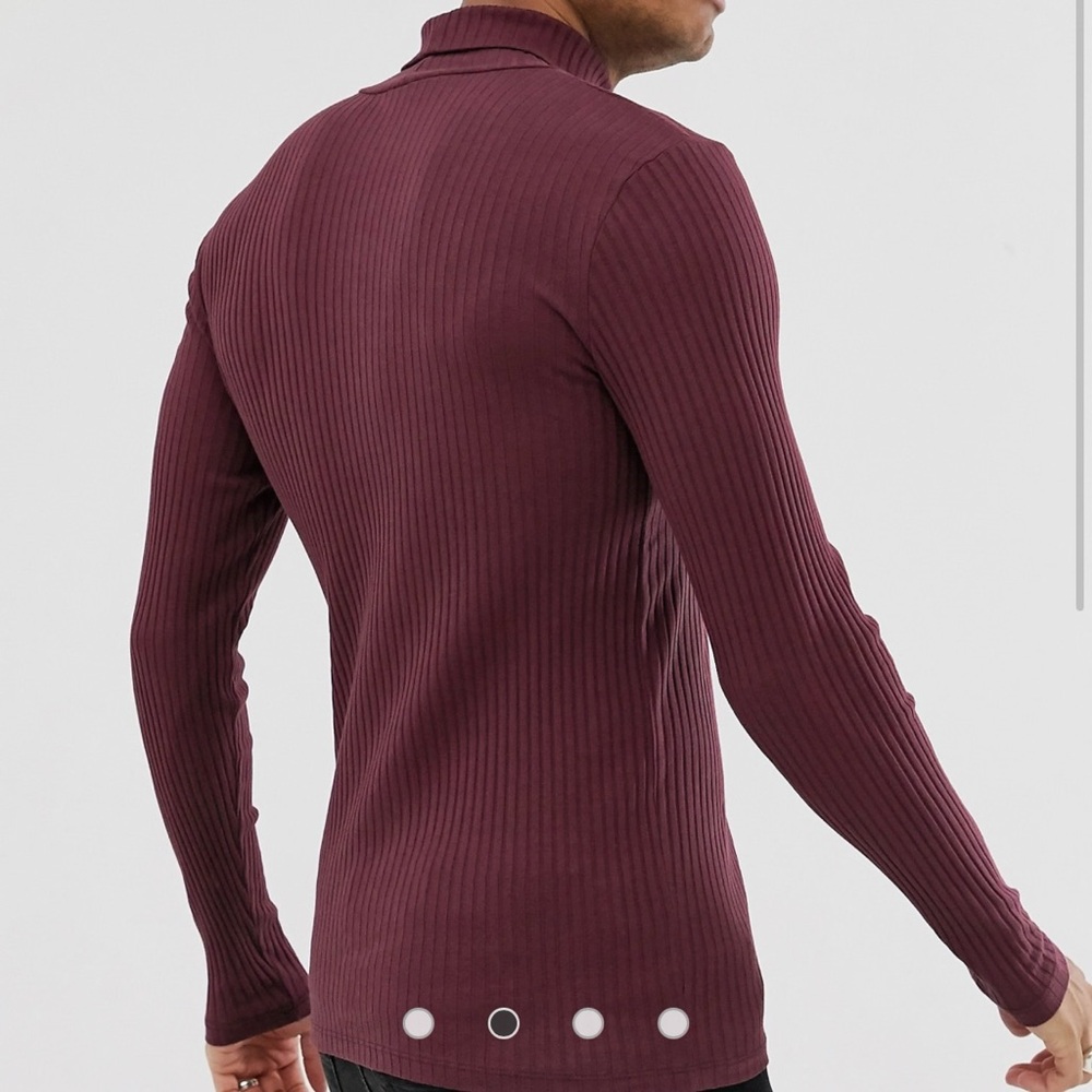ASOS Muscle Fit Ribbed Roll Neck - Picture 5 of 6